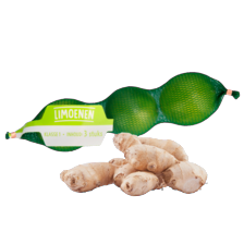 Limoenen net à 3 stuks
of bio+ gember zak à 150 gram